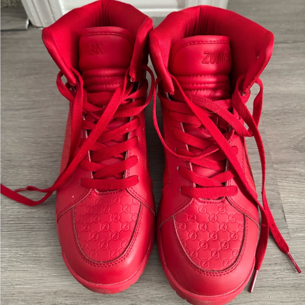 Zumba red high tops